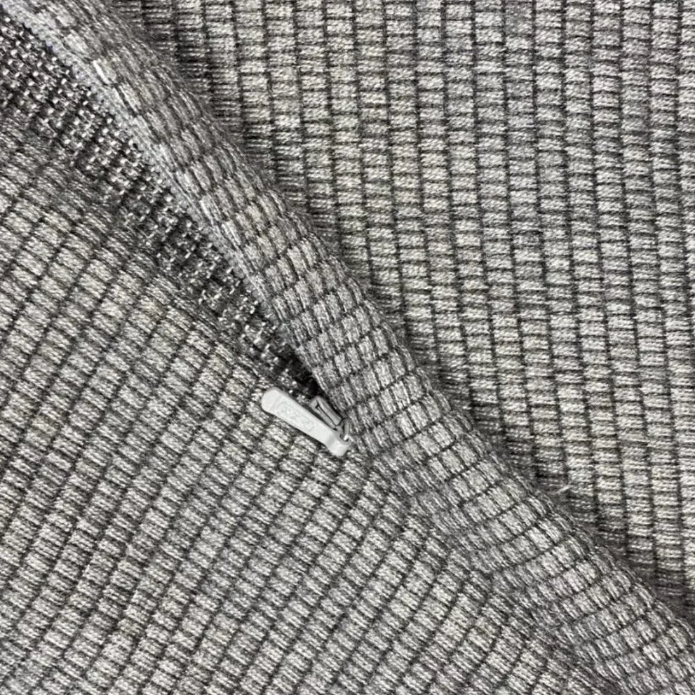 Restoration Hardware Gray Sham Pillowcase Zippered Decorative Throw w/ Tassels
